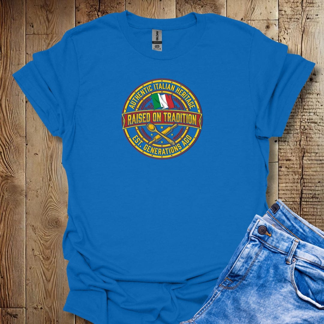 Authentic Italian Raised on Tradition Lightweight Unisex T-shirt