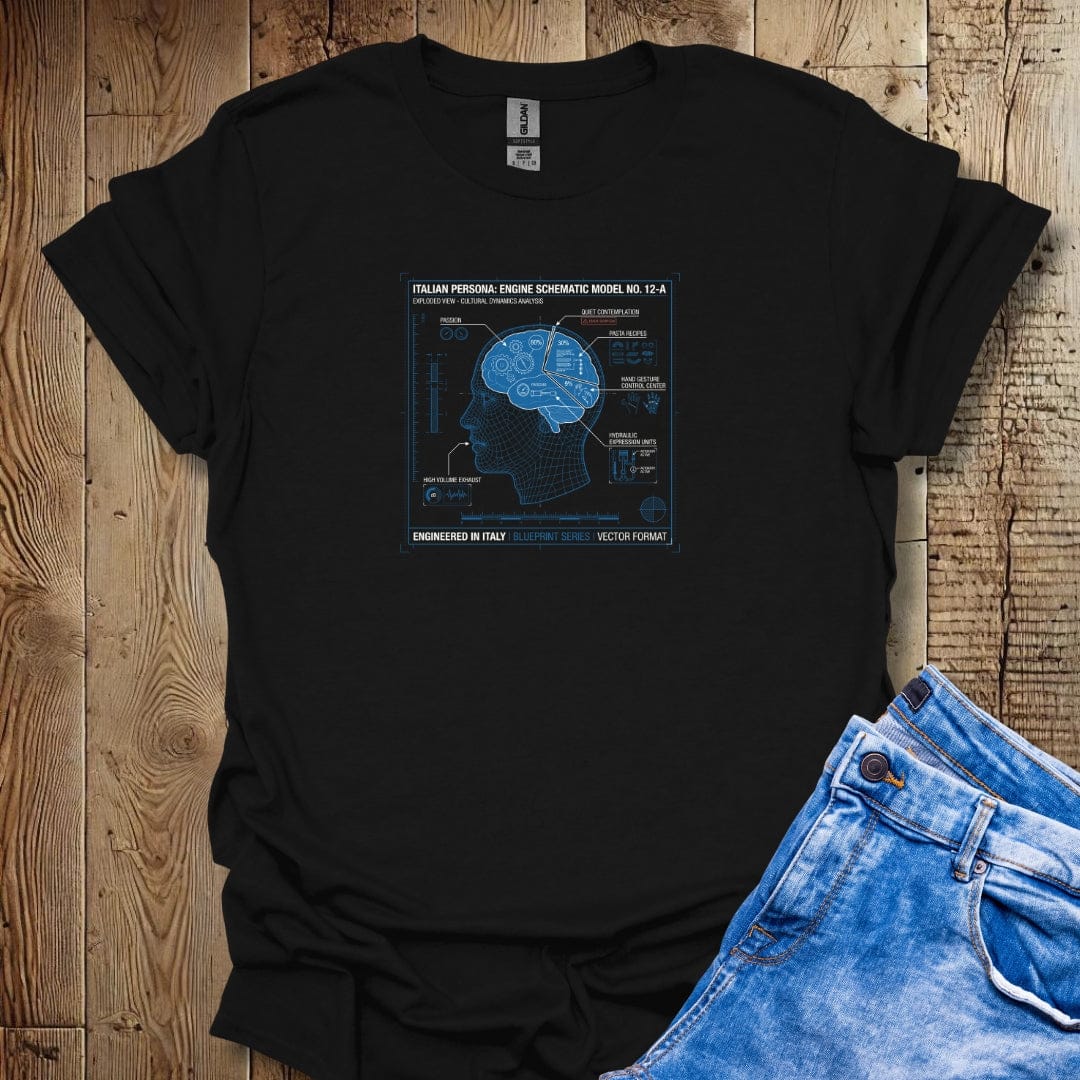 Italian Persona Schematic Brain Lightweight Unisex T-shirt