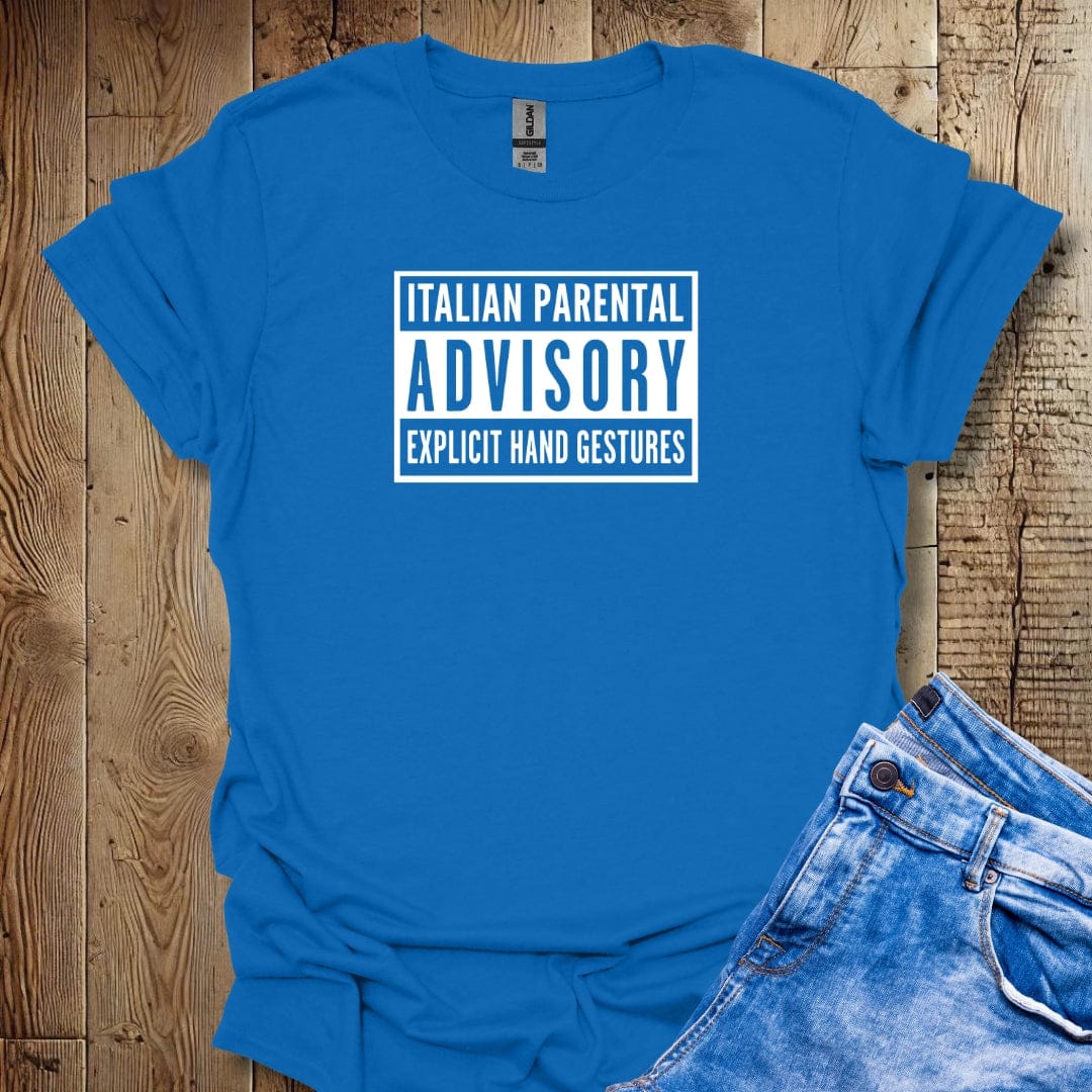 Italian Parental Advisory Hand Gestures Lightweight Unisex T-shirt