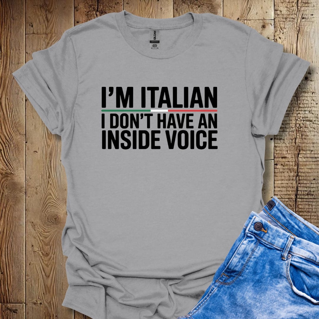 I'm Italian I Don't Have an Inside Voice Lightweight Unisex T-shirt