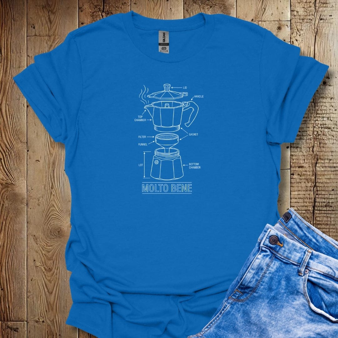 Molto Bene Moka Pot Espresso Lightweight Unisex T-shirt