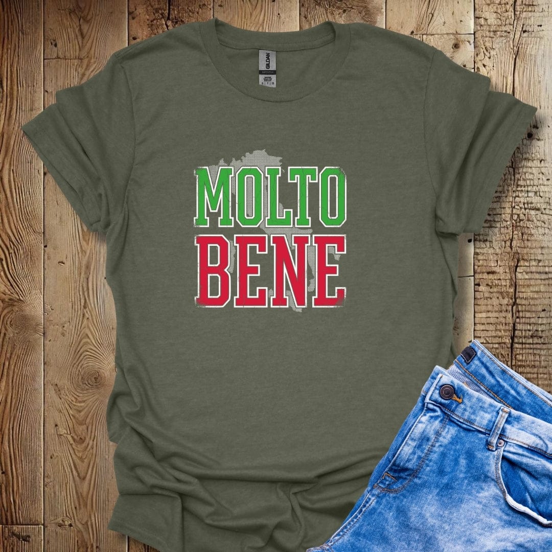 Molto Bene Varsity Style Lightweight Unisex T-shirt