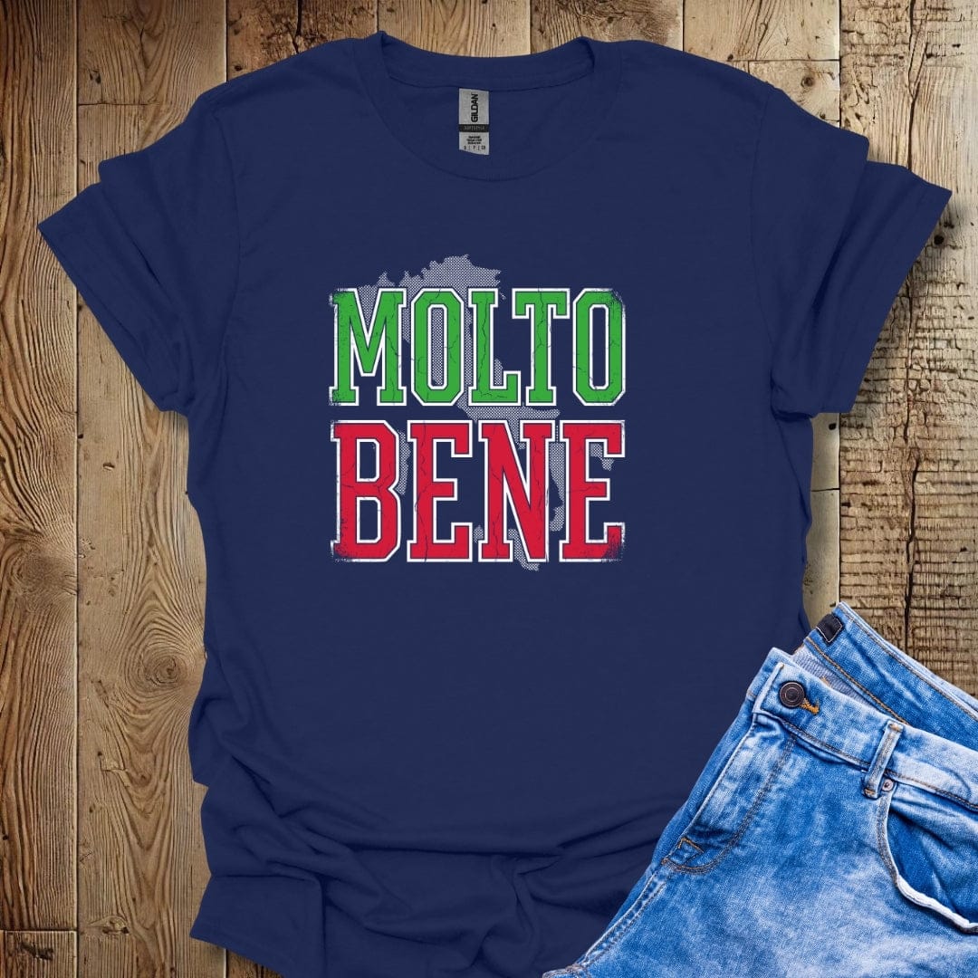 Molto Bene Varsity Style Lightweight Unisex T-shirt