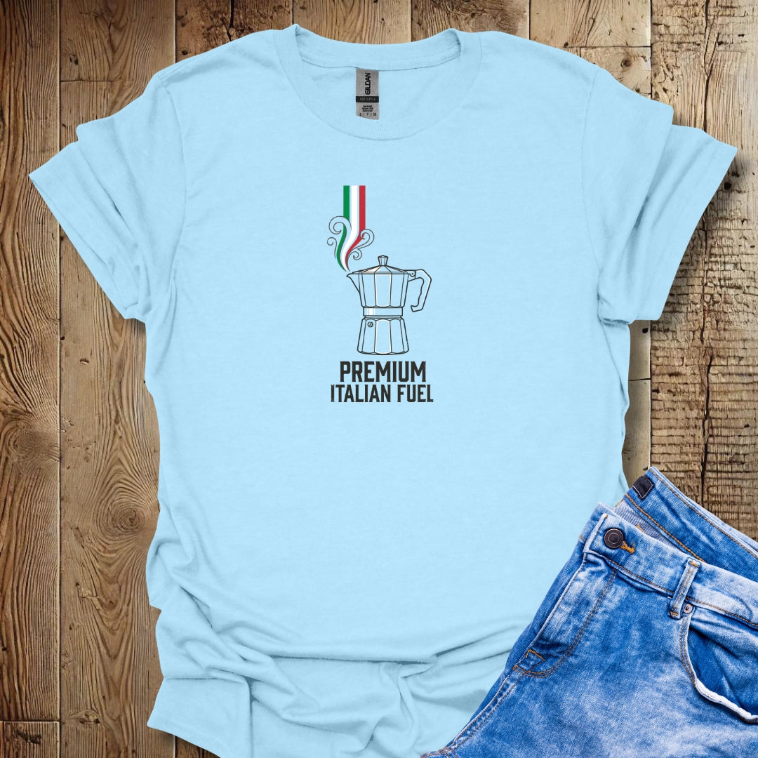 Italian Fuel Espresso Moka Pot Lightweight Unisex T-shirt