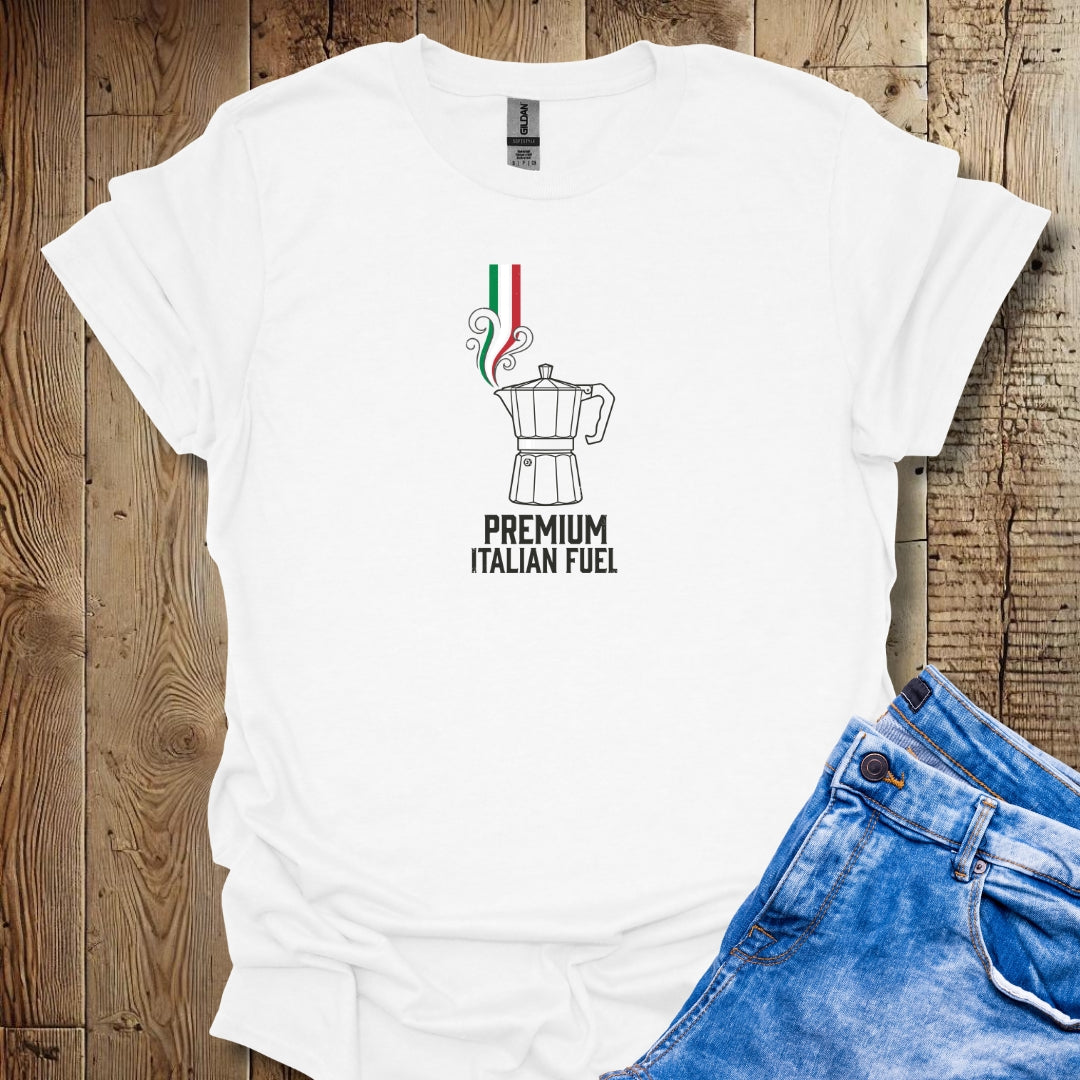Italian Fuel Espresso Moka Pot Lightweight Unisex T-shirt