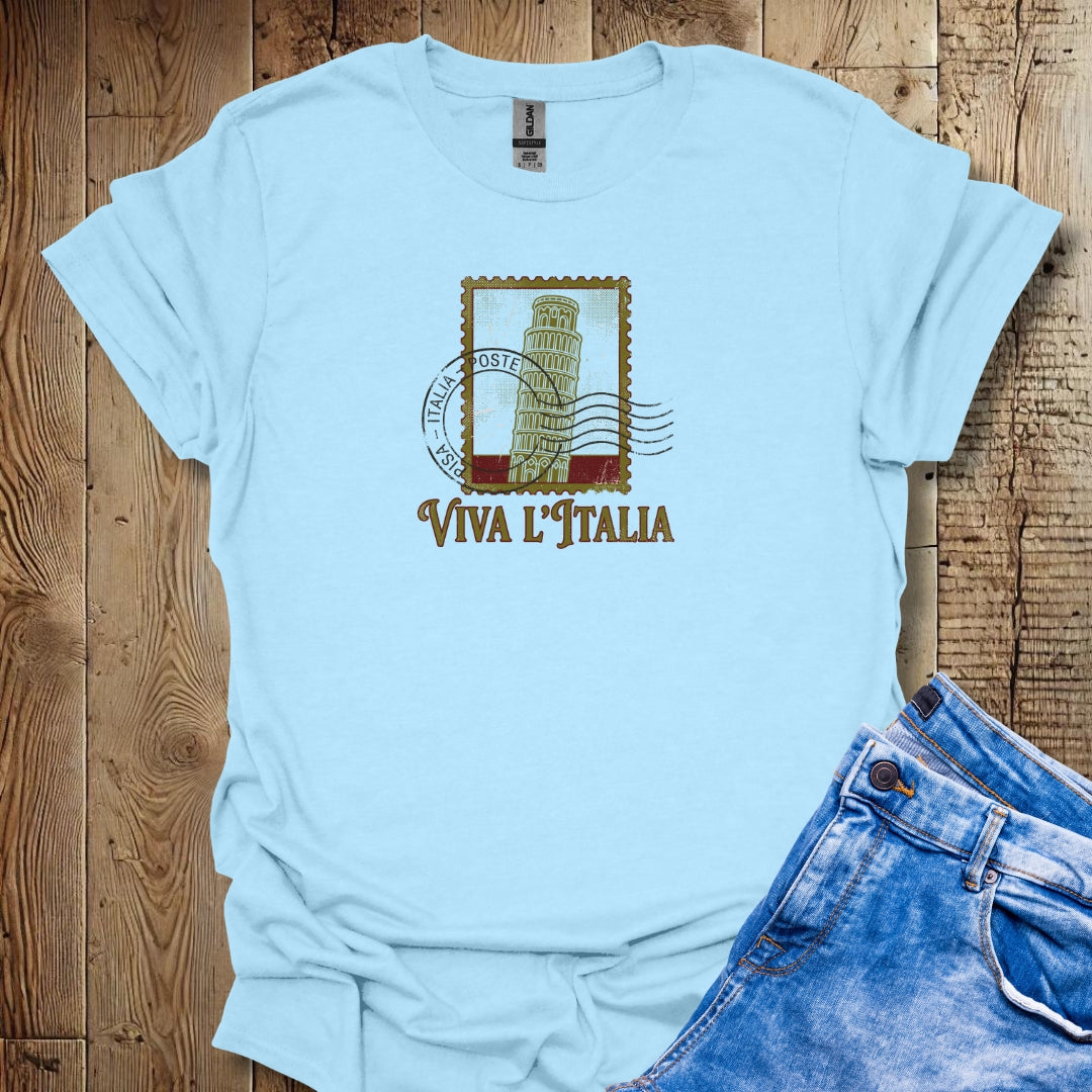 Viva L'Italia Leaning Tower of Pisa Lightweight Unisex T-shirt