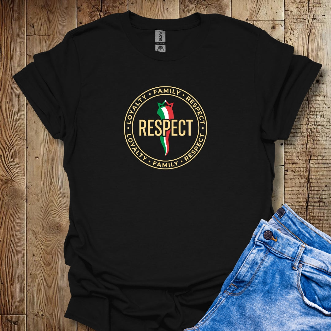 Cornicello Loyalty Family Respect Lightweight Unisex T-shirt