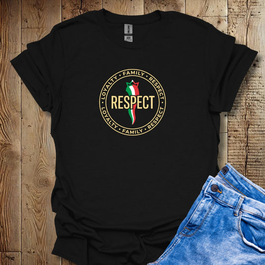 Cornicello Loyalty Family Respect Lightweight Unisex T-shirt