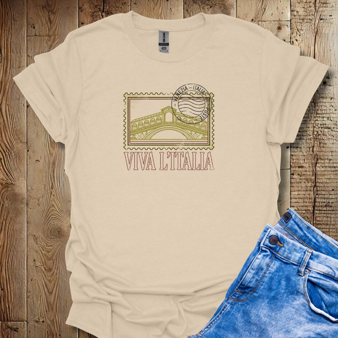 Viva L'Italia Rialto Bridge Venice Lightweight Unisex T-shirt