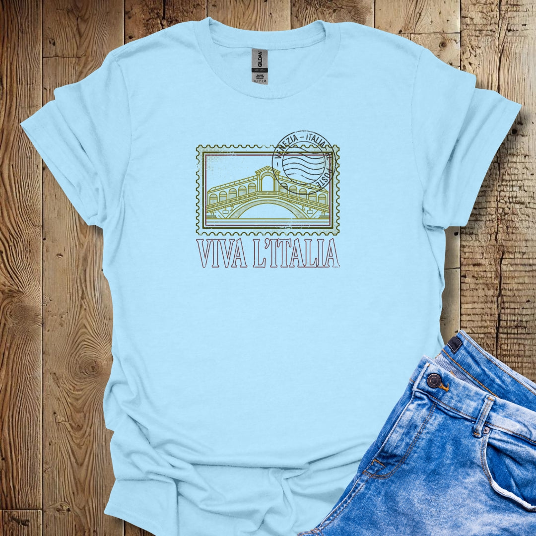 Viva L'Italia Rialto Bridge Venice Lightweight Unisex T-shirt