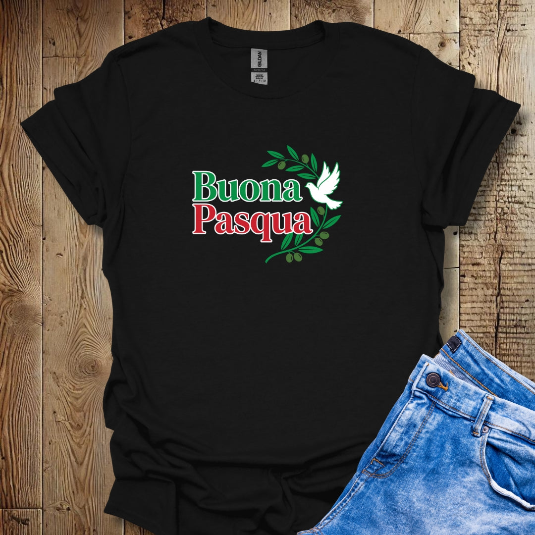 Buona Pasqua Dove Italian Flag Colors Lightweight Unisex T-shirt