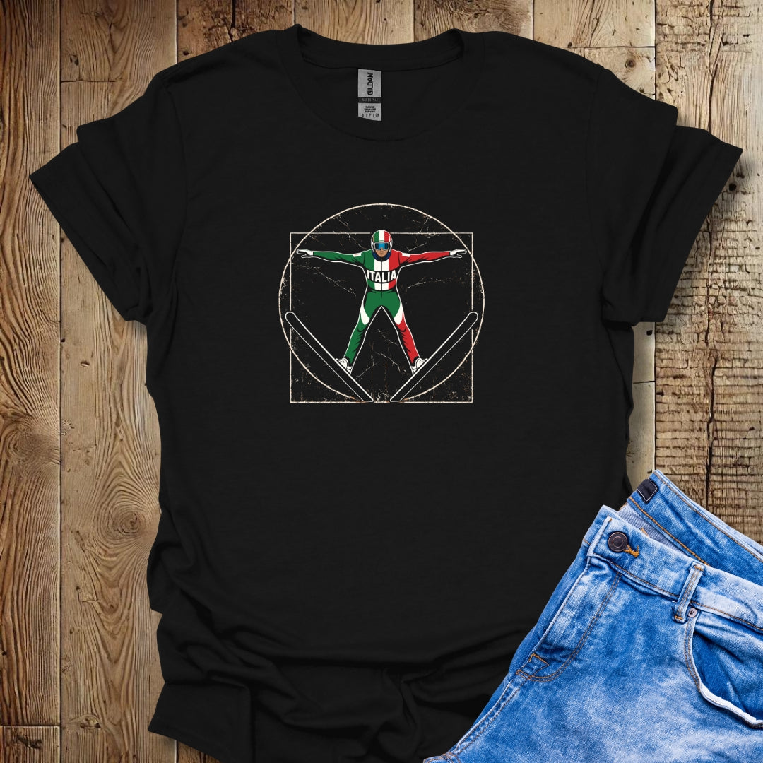 Vitruvian Italian Ski Jumper 2026 Lightweight Unisex T-shirt