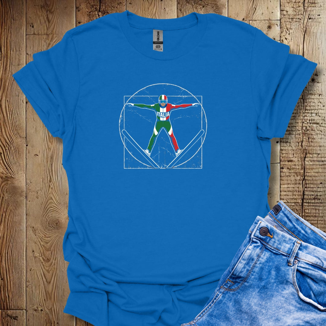 Vitruvian Italian Ski Jumper 2026 Lightweight Unisex T-shirt