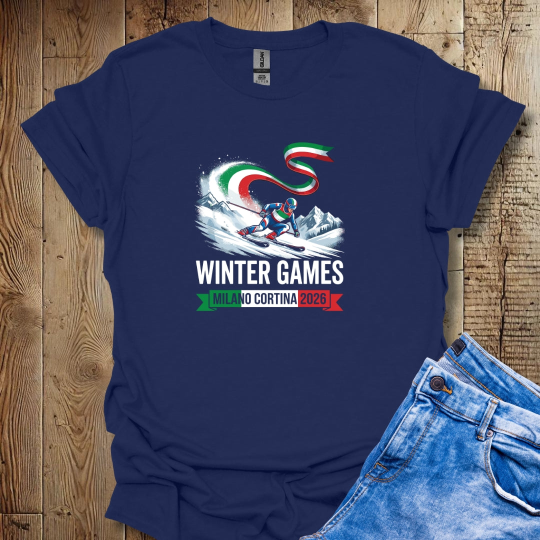 Winter Games 2026 Italian Skier Lightweight Unisex T-shirt