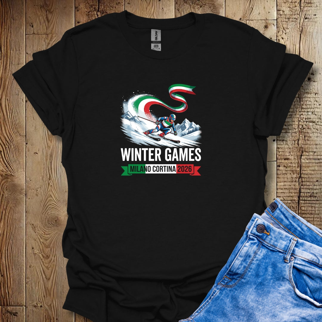 Winter Games 2026 Italian Skier Lightweight Unisex T-shirt