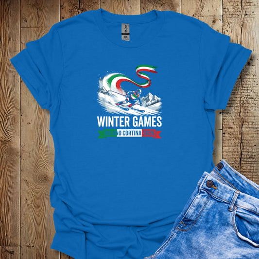 Winter Games 2026 Italian Skier Lightweight Unisex T-shirt