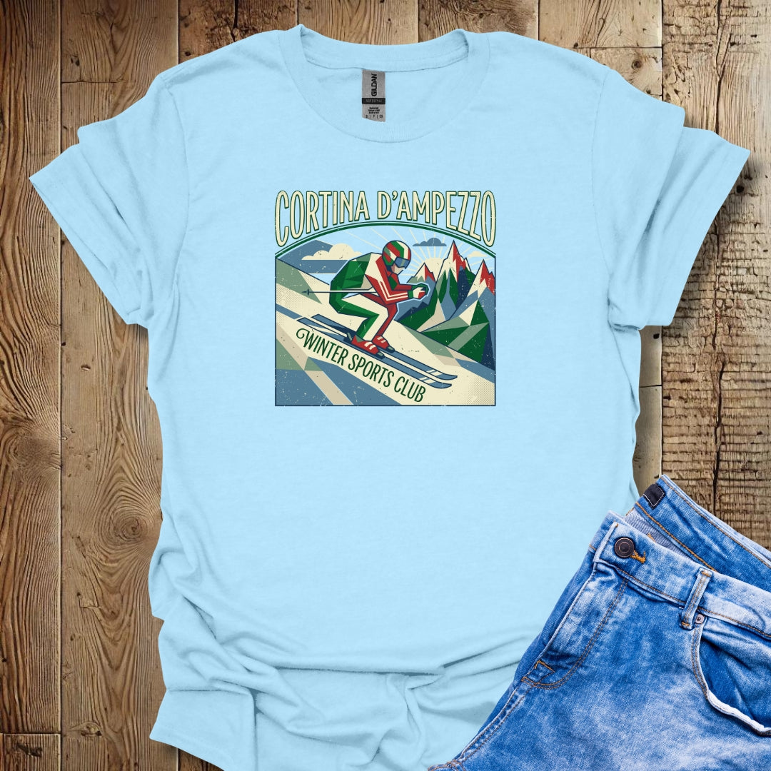 Retro Cortina Italian Winter Games 2026 Lightweight Unisex T-shirt