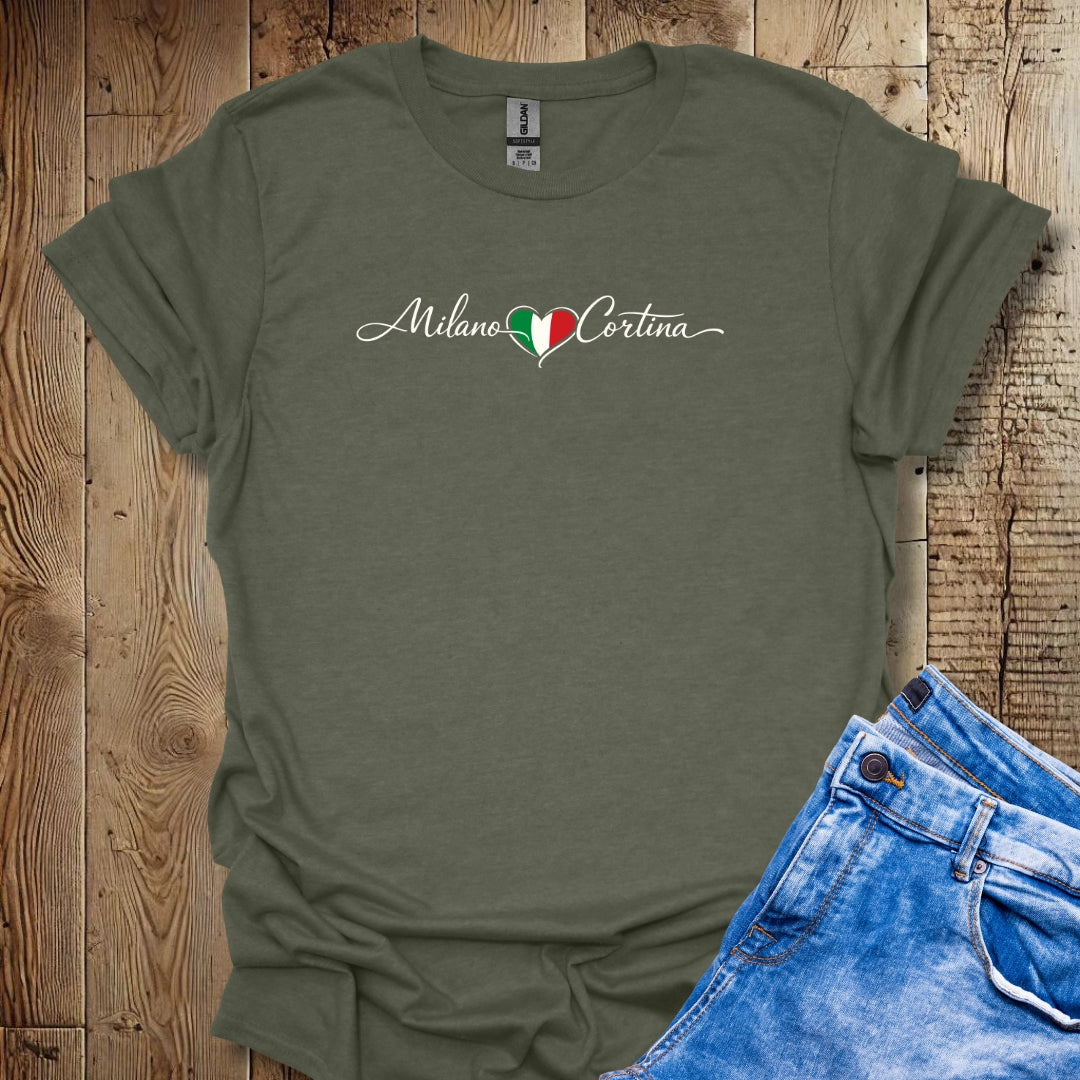 Milano Cortina Games Heart Lightweight Unisex T-shirt