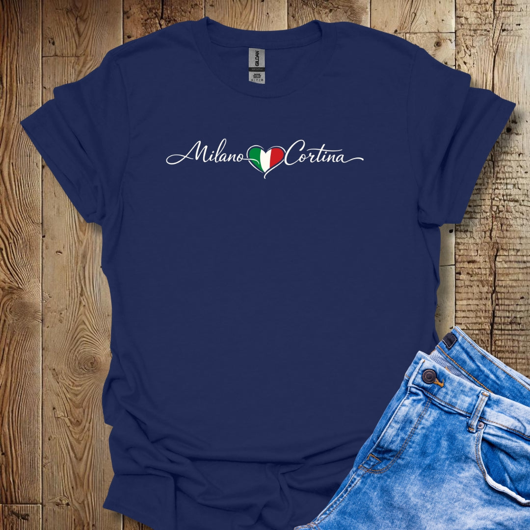 Milano Cortina Games Heart Lightweight Unisex T-shirt