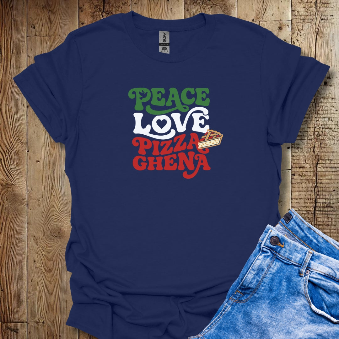 Peace Love Pizza Ghena Easter Pasqua Shirt Lightweight Unisex T-shirt