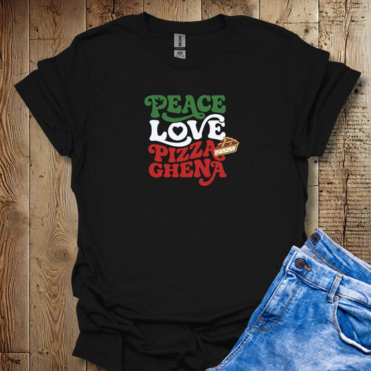 Peace Love Pizza Ghena Easter Pasqua Shirt Lightweight Unisex T-shirt