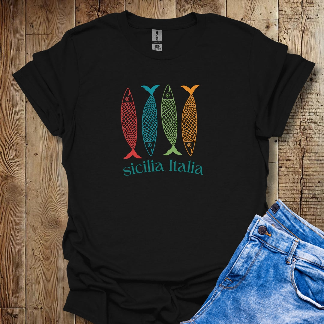 Sicilia Sardines Sicily Italy Lightweight Unisex T-shirt