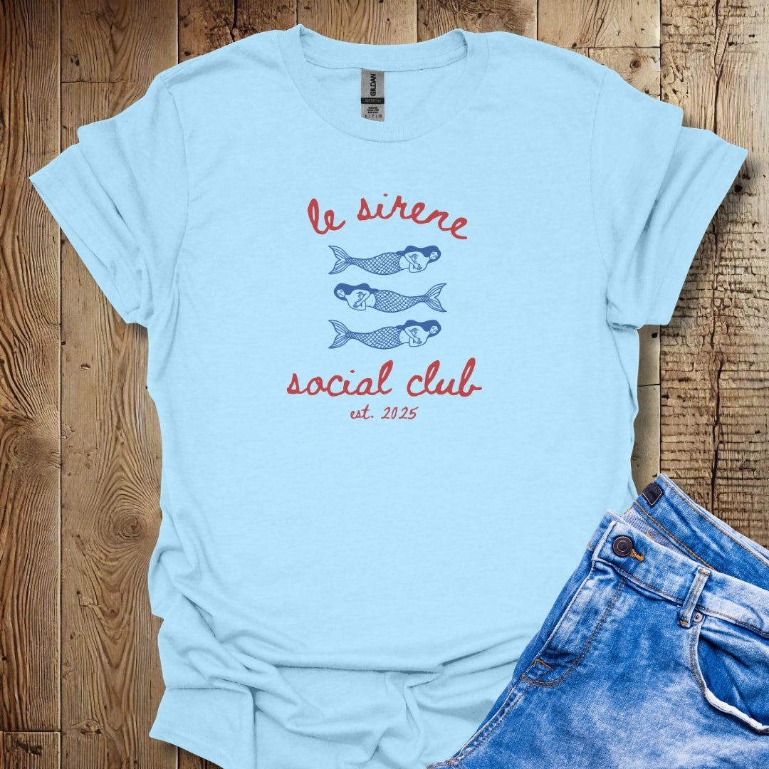 Le Sirene Italian Mermaid Social Club Lightweight Unisex T-shirt