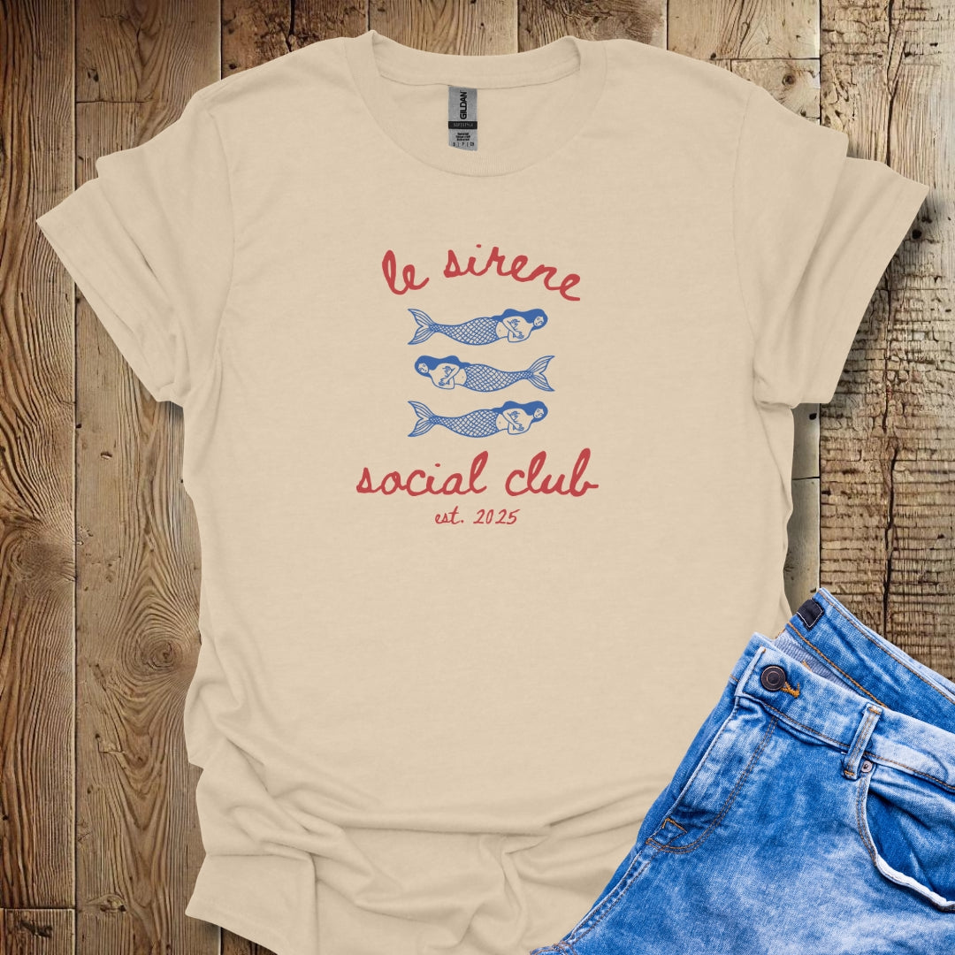 Le Sirene Italian Mermaid Social Club Lightweight Unisex T-shirt