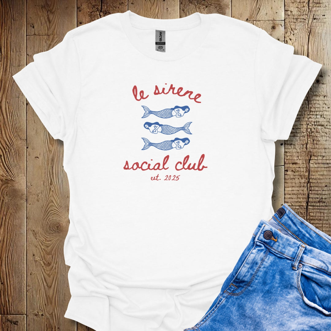 Le Sirene Italian Mermaid Social Club Lightweight Unisex T-shirt