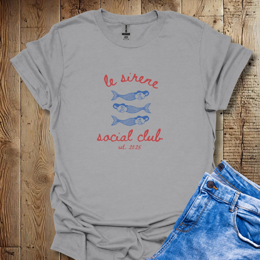 Le Sirene Italian Mermaid Social Club Lightweight Unisex T-shirt