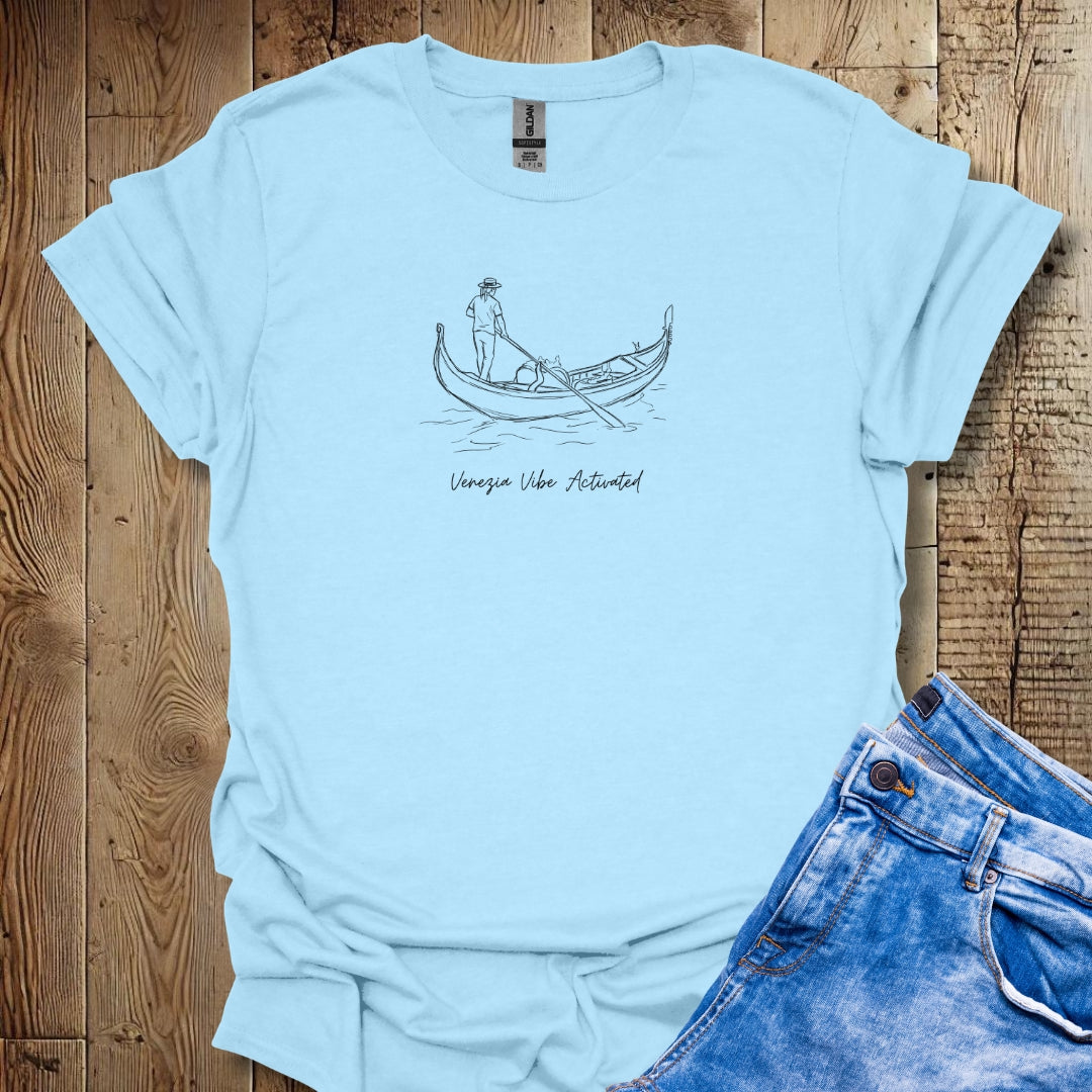 Venezia Vibe Venice Gondola Lightweight Unisex T-shirt