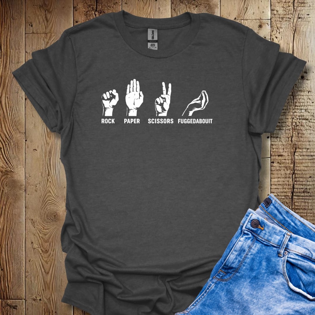 Italian Rock Paper Scissors Fuggedaboutit Lightweight Unisex T-shirt