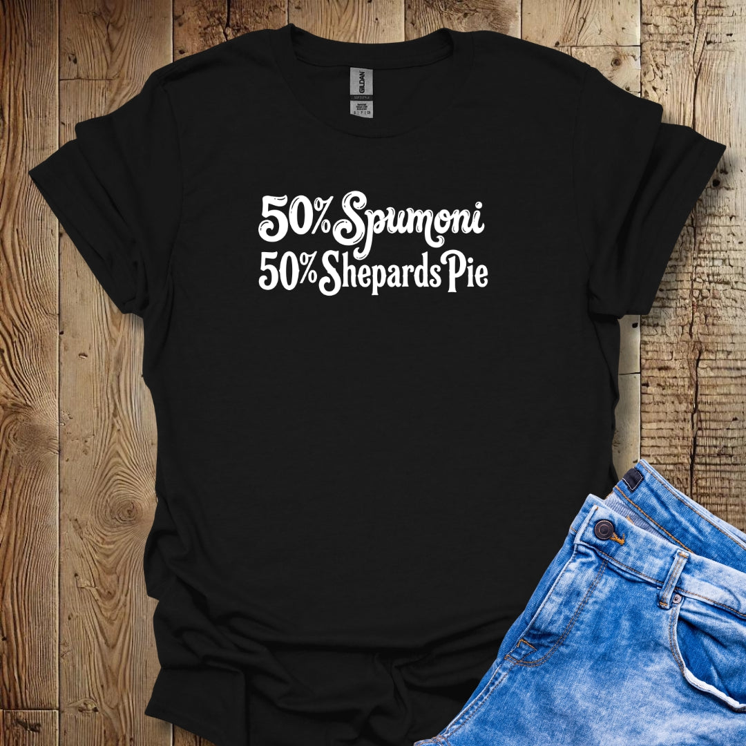 50% Spumoni 50% Sheperds Pie Half English Italian Lightweight Unisex T-shirt