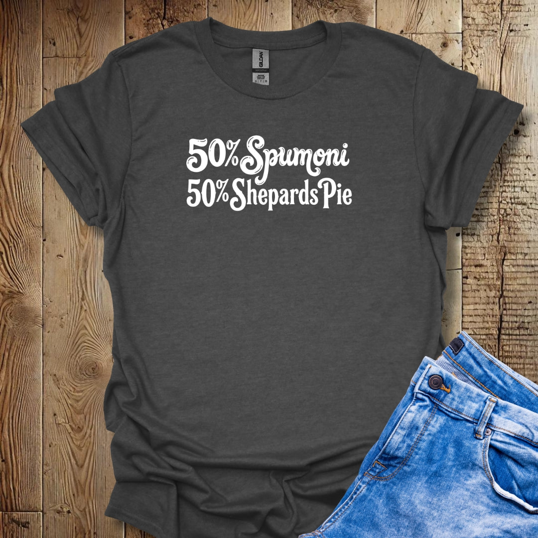50% Spumoni 50% Sheperds Pie Half English Italian Lightweight Unisex T-shirt