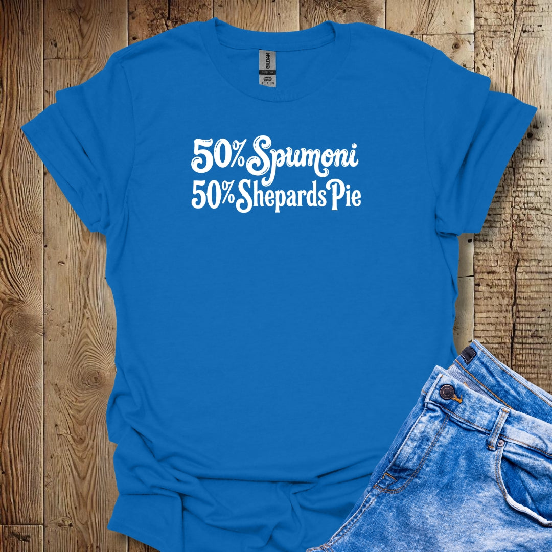 50% Spumoni 50% Sheperds Pie Half English Italian Lightweight Unisex T-shirt