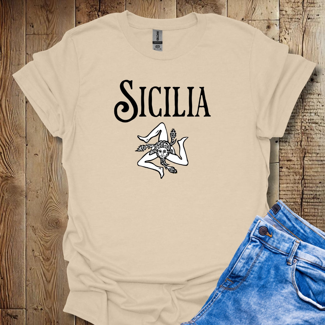 Sicilia with Trinacria Italian Pride T-shirt