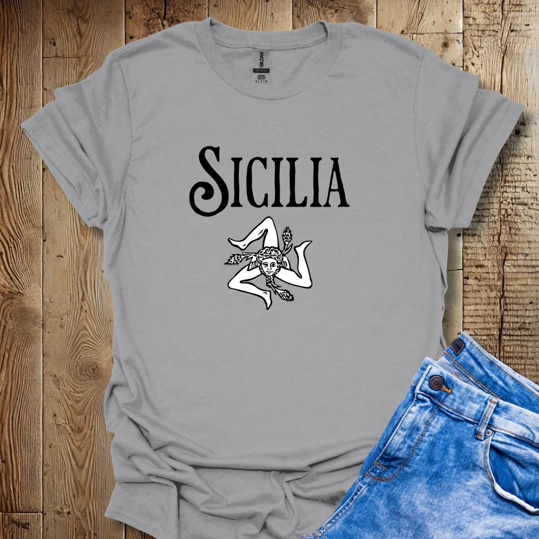Sicilia with Trinacria Italian Pride T-shirt