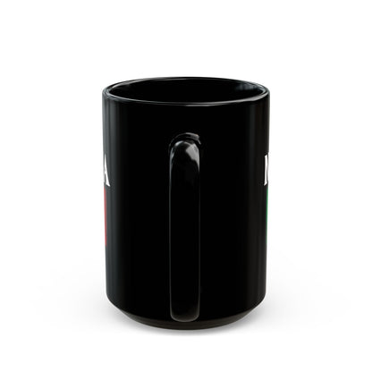 Nonna Italian Flag Distressed Effect Black Mug (11oz, 15oz)