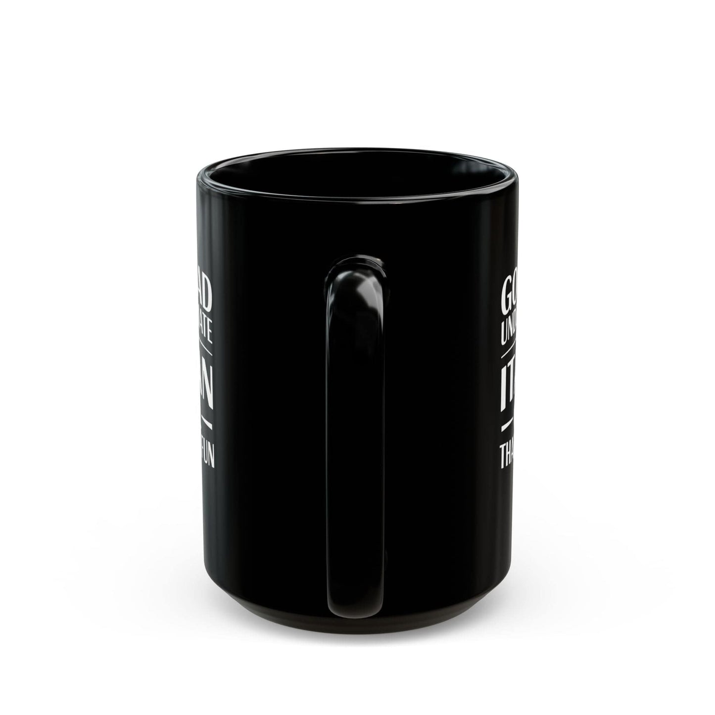 Underestimate Italian Girl Black Mug (11oz, 15oz)