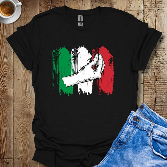 Funny Italian Hand Gesture Flag Italian Pride T-shirt