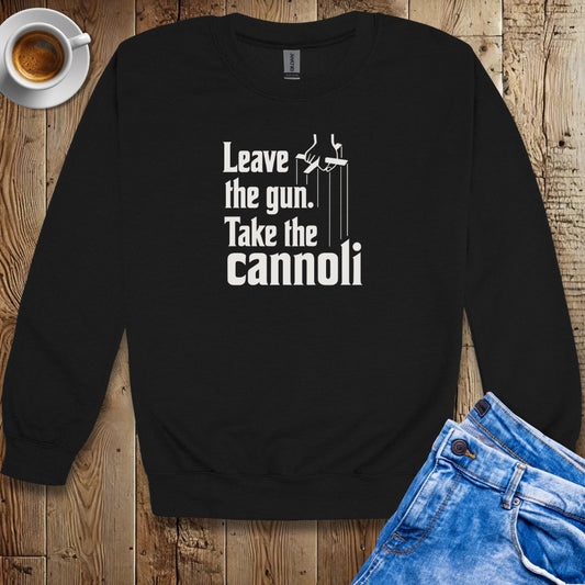 Leave the Gun Take Cannoli Godfather Quote Crew Neck Sweatshirt