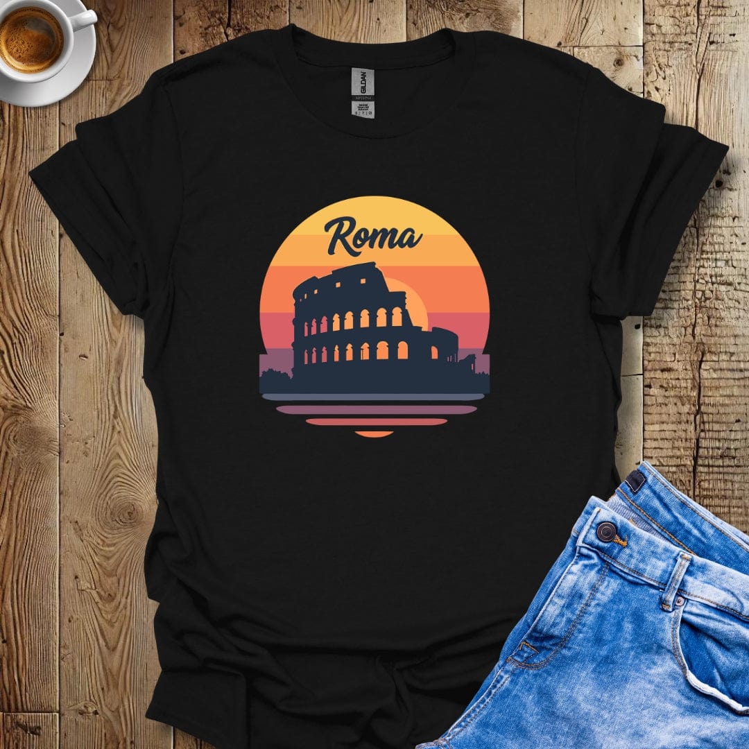 I Love Roma Retro Sunset T-Shirt