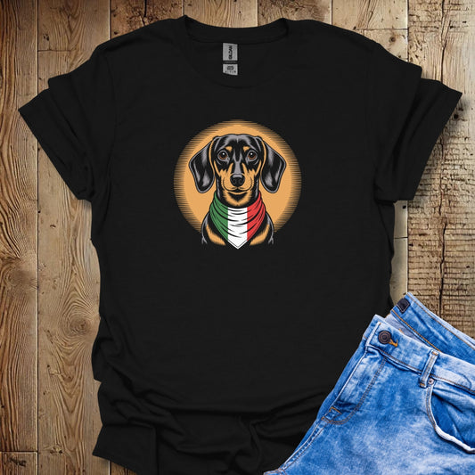 Dachshund Italian Flag Bandana Unisex T-shirt