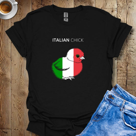 Italian Chick with Flag Colors T-shirt