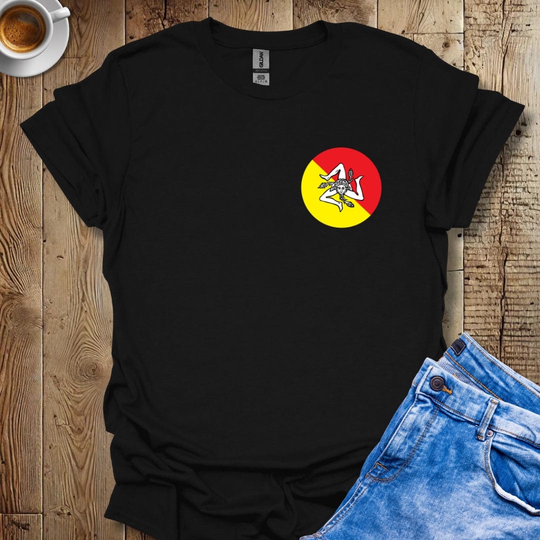 Sicilian Colors with Trinacria Pocket Italian Pride T-shirt