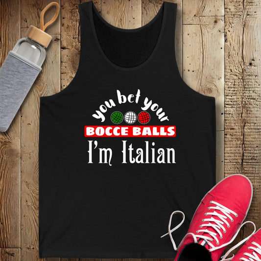You Bet Your Bocce Balls Italian Unisex Jersey Tank