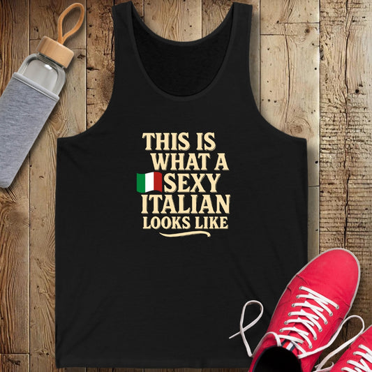 This is What a Sexy Italian Looks Like Unisex Jersey Tank