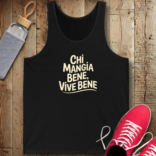 Chi Mangia Bene Vive Bene Unisex Jersey Tank