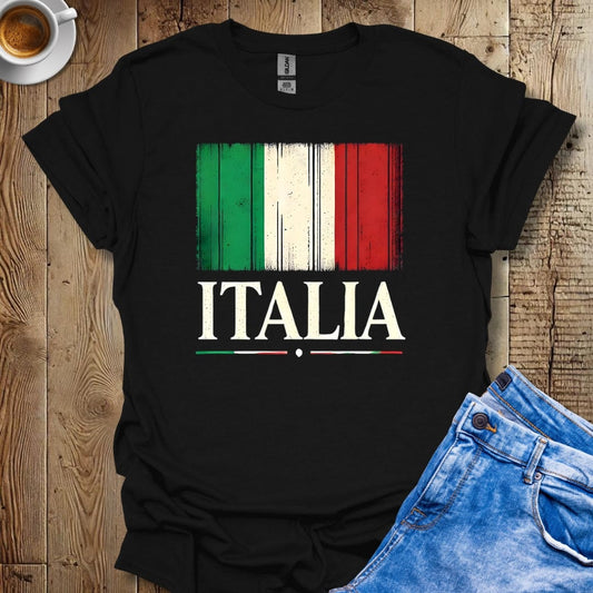 Distressed Italia Flag Italian Pride T-shirt