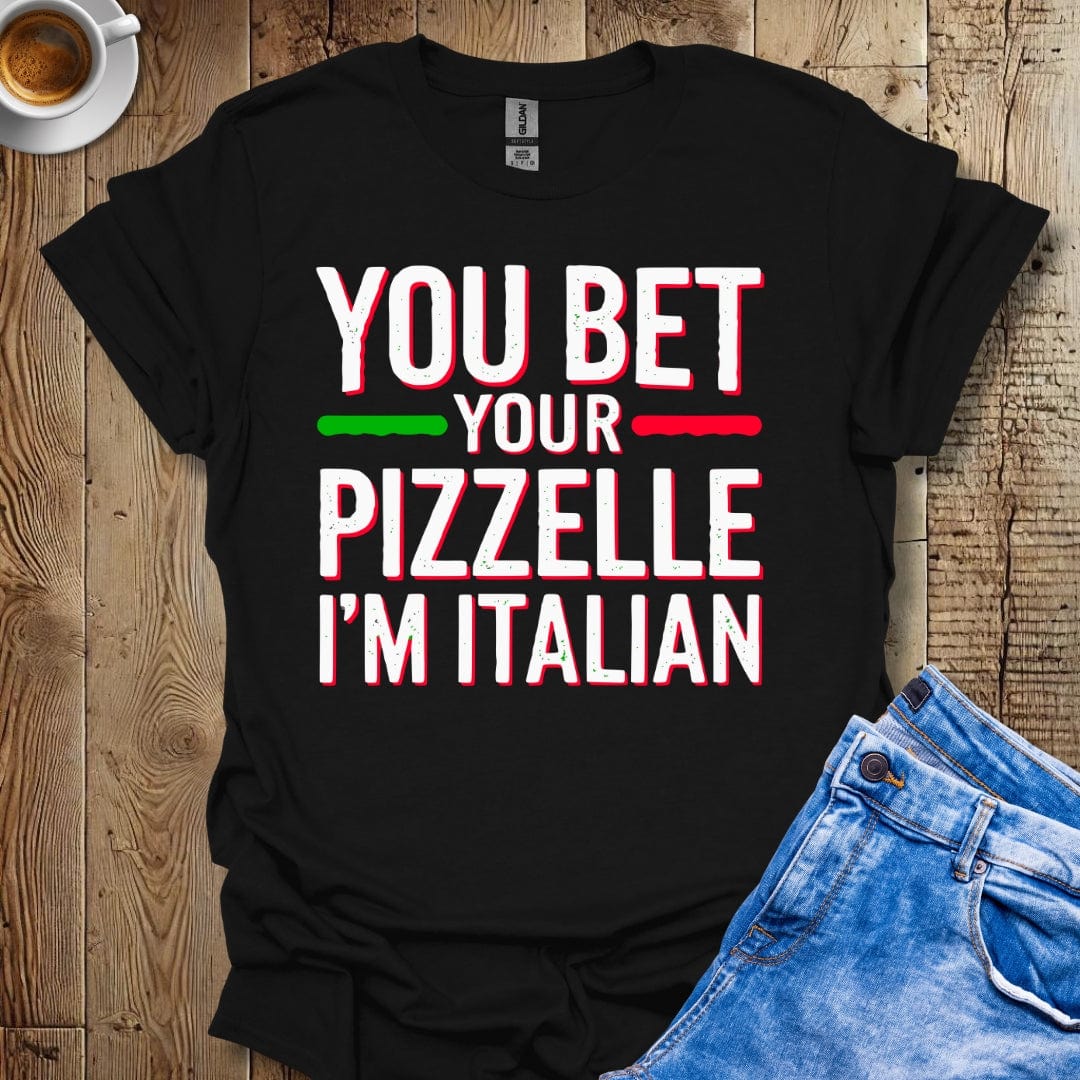 Funny You Bet Your Pizzelle I'm Italian Pride Distressed Style T-shirt